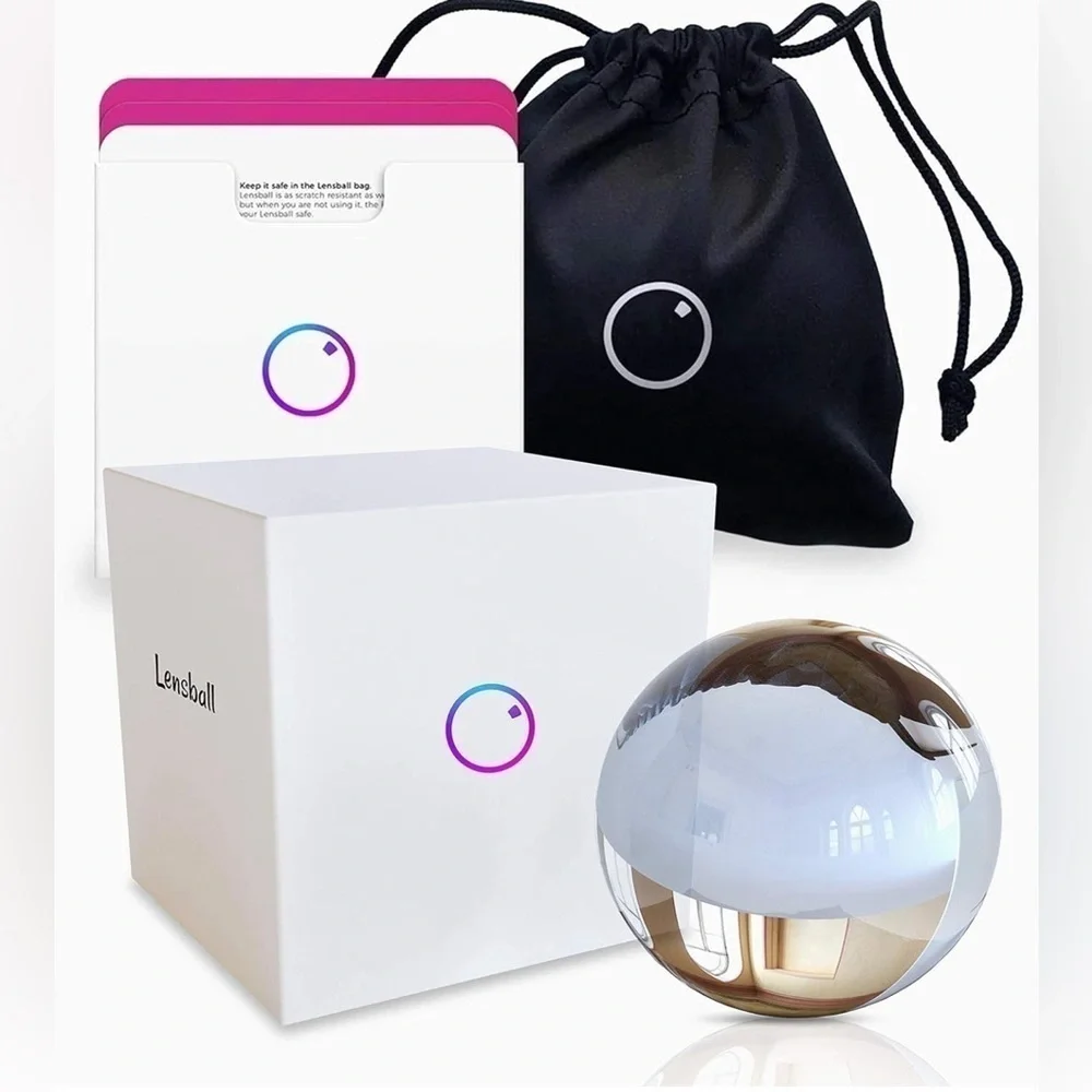 Lensball Pocket60mm,K9 Clear Crystal Ball photo Sphere + Microfi…